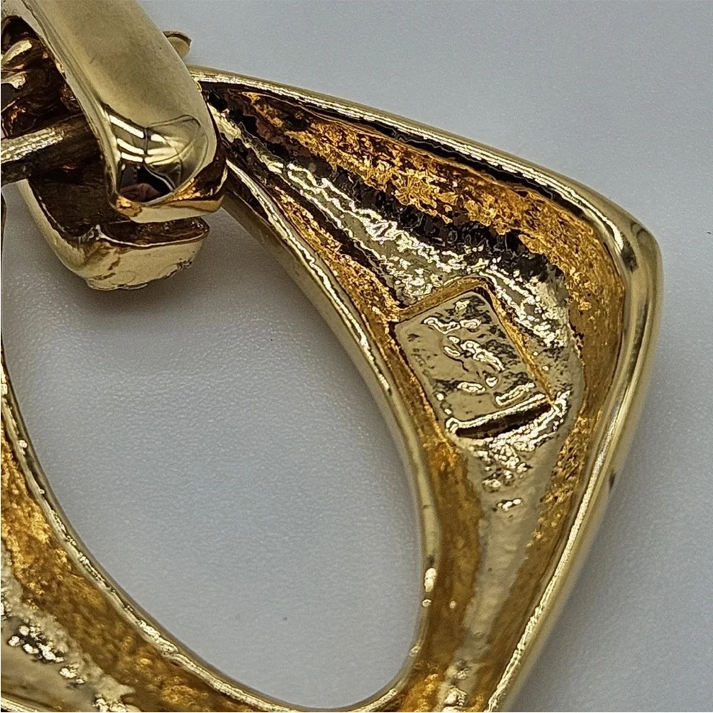 Yves Saint Laurent Gold Geometric Necklace - Picture 11 of 12